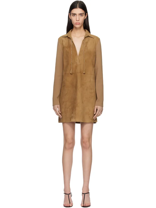 TOM FORD TOM FORD Lamb Suede Interlock Knit Polo ミニワンピースの商品画像