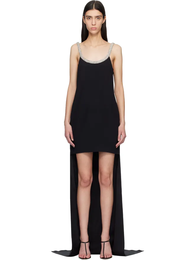 TOM FORD TOM FORD Crystal Embroidery Sleeveless Asymmetric Cocktail マキシドレスの商品画像