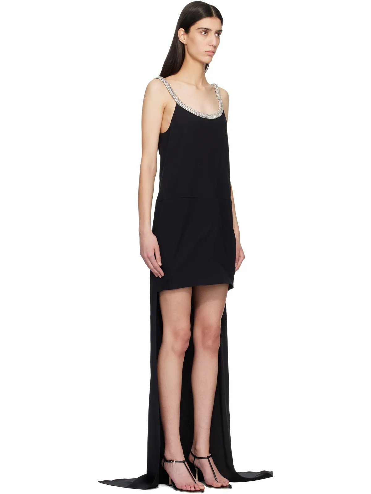 TOM FORD Crystal Embroidery Sleeveless Asymmetric Cocktail マキシドレス - 画像2