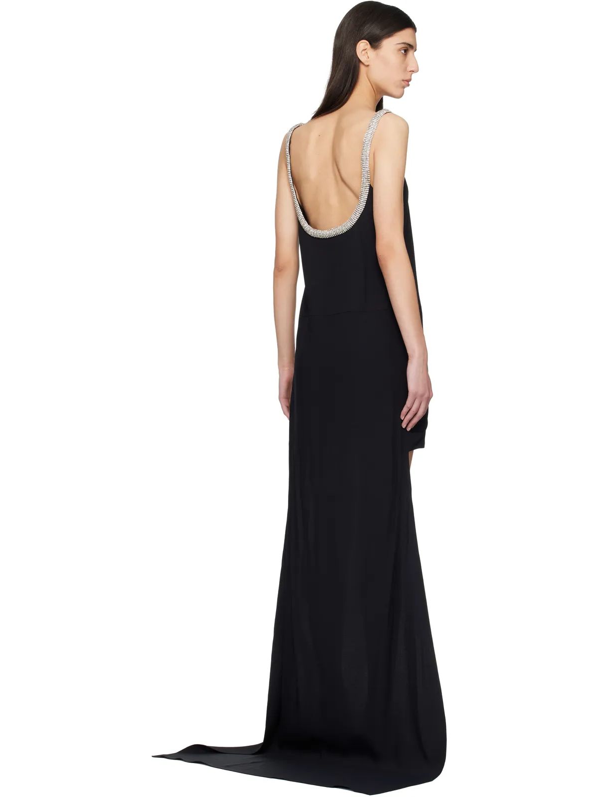 TOM FORD Crystal Embroidery Sleeveless Asymmetric Cocktail マキシドレス - 画像3