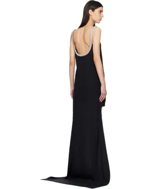 TOM FORD Crystal Embroidery Sleeveless Asymmetric Cocktail マキシドレス - サムネイル3