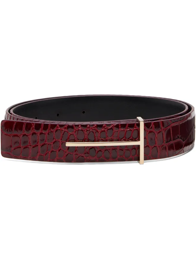 TOM FORD TOM FORD Shiny Stamped Croc ベルトの商品画像