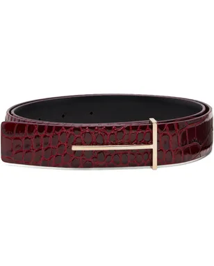 TOM FORD Shiny Stamped Croc ベルト - サムネイル1
