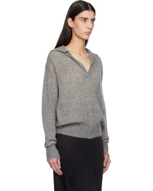 TOM FORD Ultrasoft Cashmere Silk Oversized Open ニットポロシャツ - サムネイル2