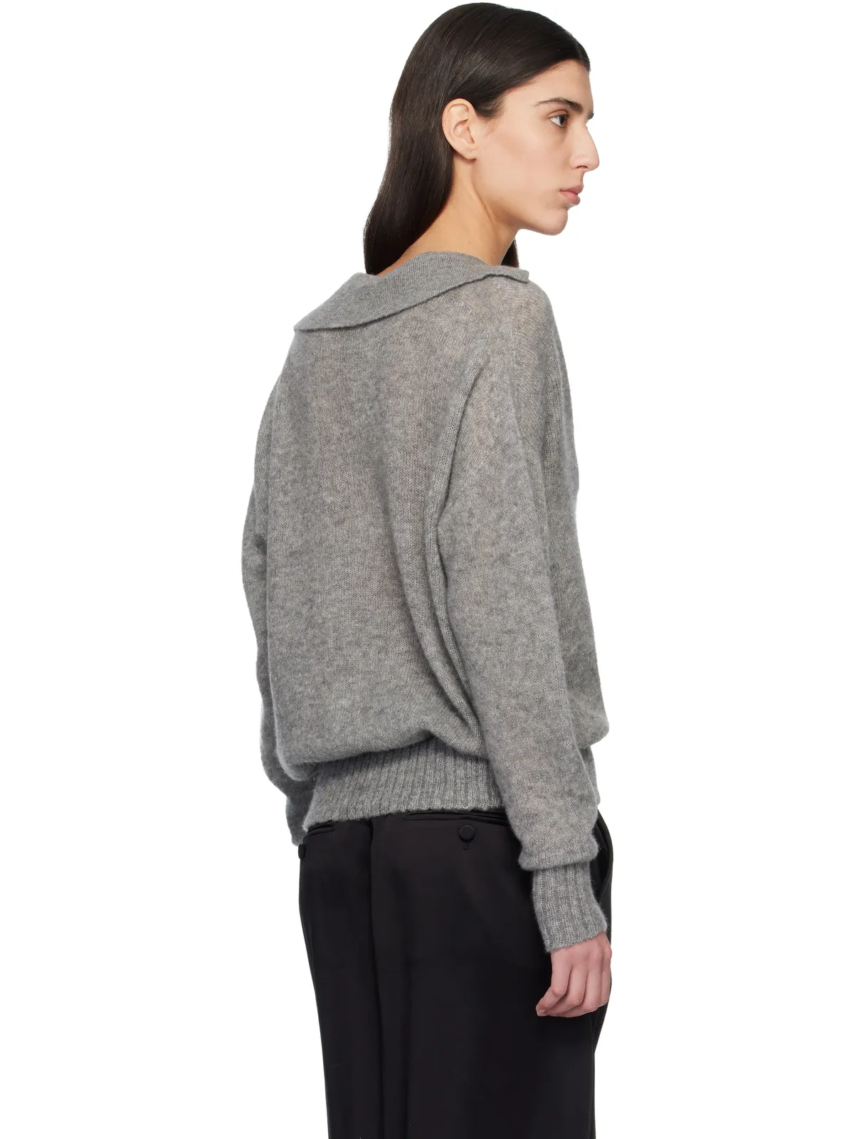 TOM FORD Ultrasoft Cashmere Silk Oversized Open ニットポロシャツ - 画像3
