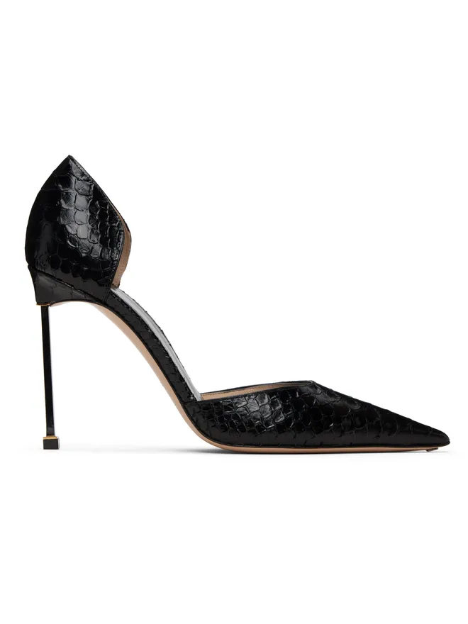 TOM FORD TOM FORD ブラック Semi Shiny Printed Python Spire D'Orsay ヒールの商品画像