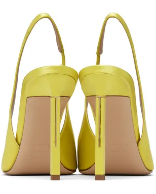 TOM FORD イエロー Satin T スリングバックヒール - サムネイル2