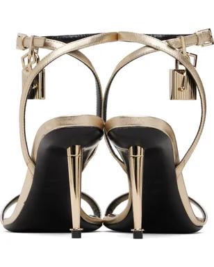 TOM FORD Laminated Padlock Pointy Naked ヒールサンダル - サムネイル2