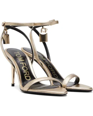 TOM FORD Laminated Padlock Pointy Naked ヒールサンダル - サムネイル4