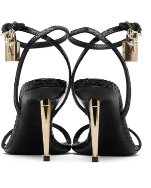TOM FORD Python Pointy Padlock Naked ヒールサンダル - サムネイル2