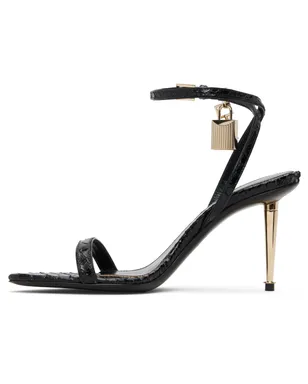 TOM FORD Python Pointy Padlock Naked ヒールサンダル - サムネイル3