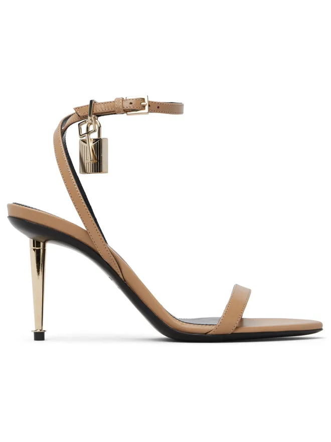 TOM FORD TOM FORD Shiny Padlock Pointy Naked ヒールサンダルの商品画像
