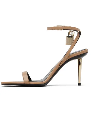 TOM FORD Shiny Padlock Pointy Naked ヒールサンダル - サムネイル3
