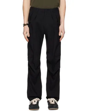 TOM FORD ブラック ウールカシミヤ カーゴパンツ - サムネイル1