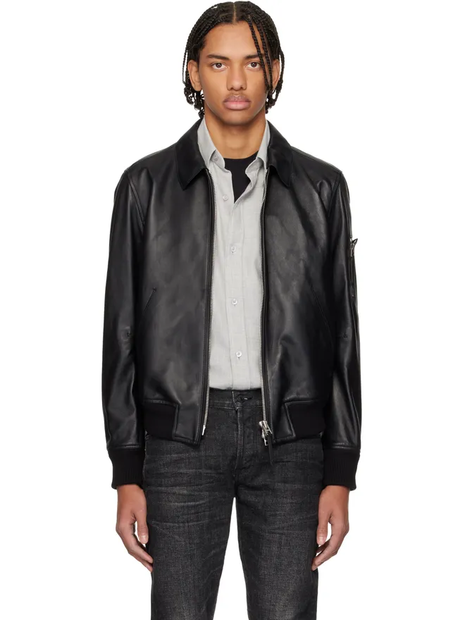 TOM FORD TOM FORD Soft Nappa Plonge Collar ブルゾンジャケットの商品画像