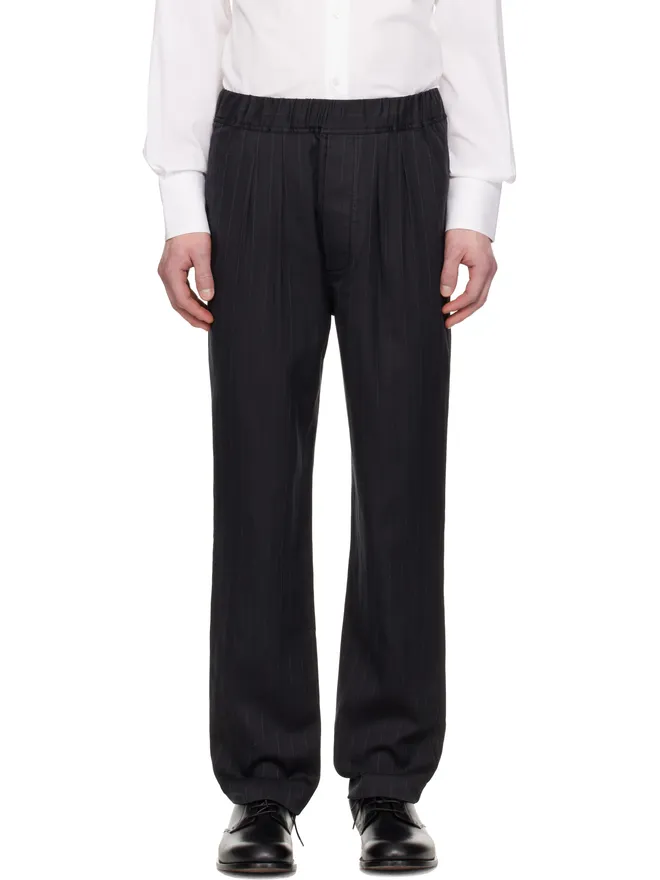 TOM FORD TOM FORD ヘリンボーン ストライプ タック ラウンジパンツの商品画像