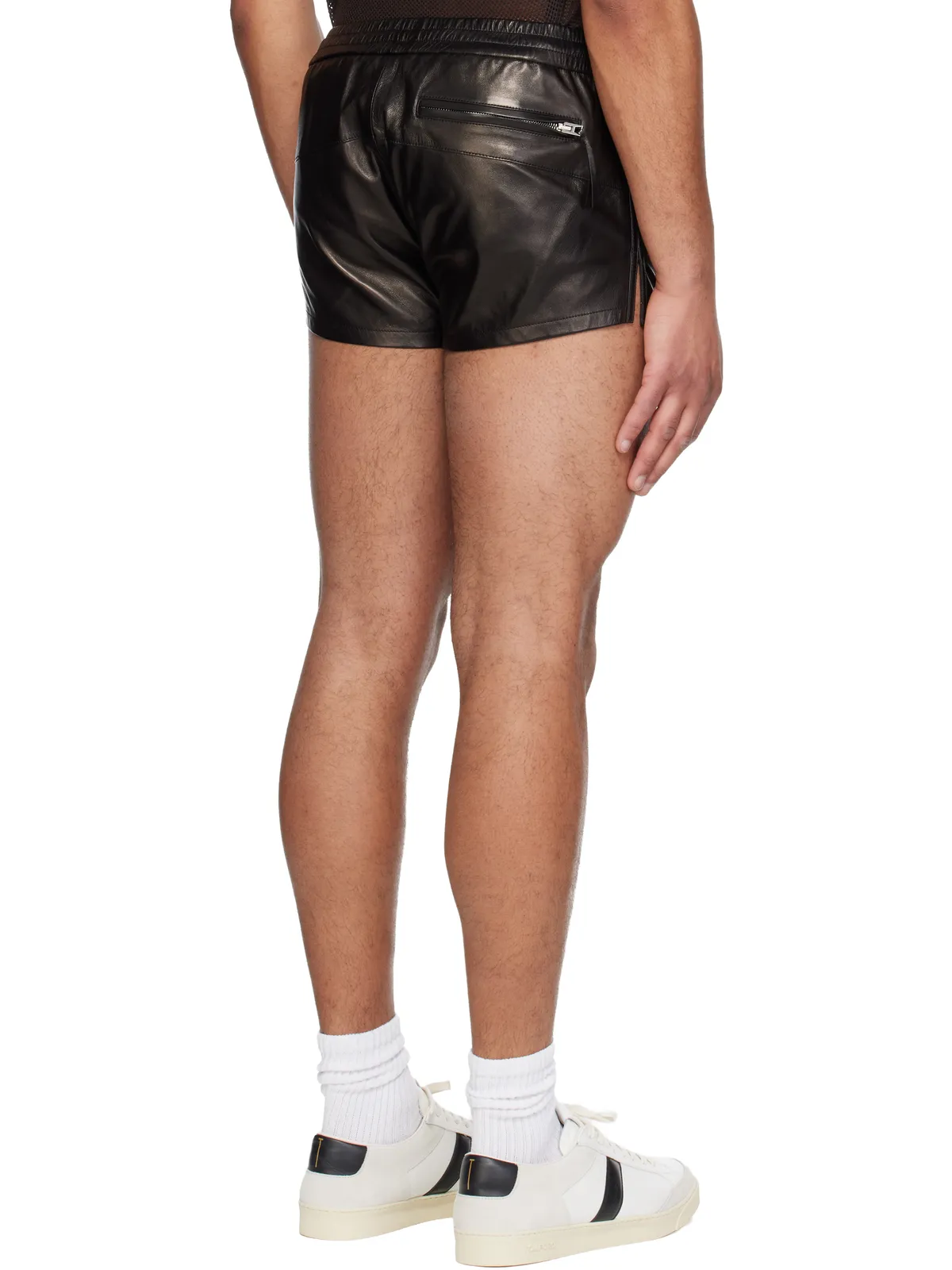 TOM FORD ライト ナッパレザー ショートパンツ - 画像3