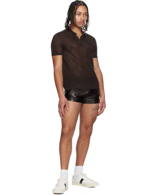 TOM FORD ライト ナッパレザー ショートパンツ - サムネイル4