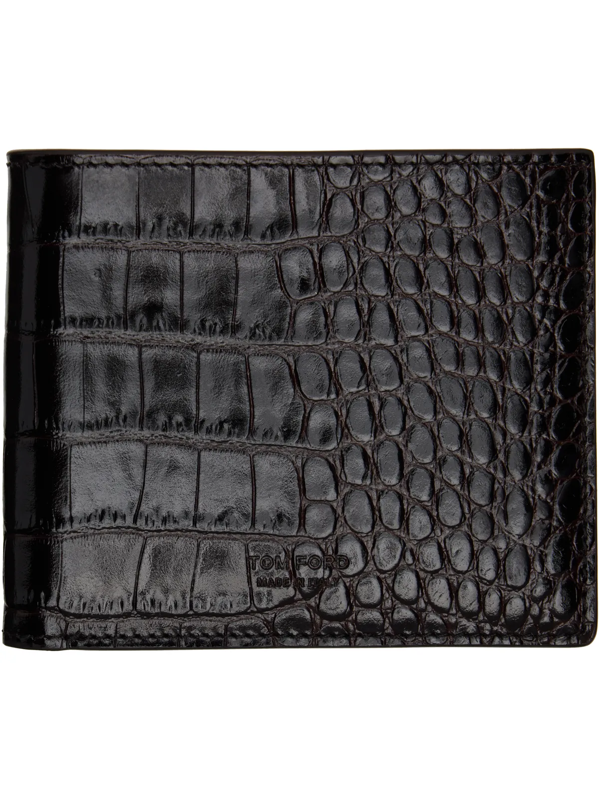 TOM FORD Shiny Printed Croc T Line Classic 札入れ - 画像1