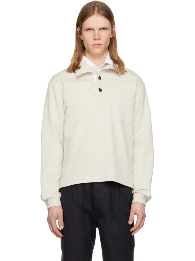 TOM FORD TOM FORD コットンシルク カシミヤ ハーフボタン スウェットシャツの商品画像