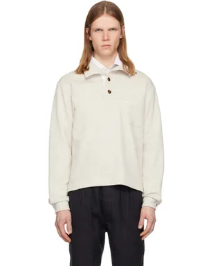 TOM FORD コットンシルク カシミヤ ハーフボタン スウェットシャツ - サムネイル1