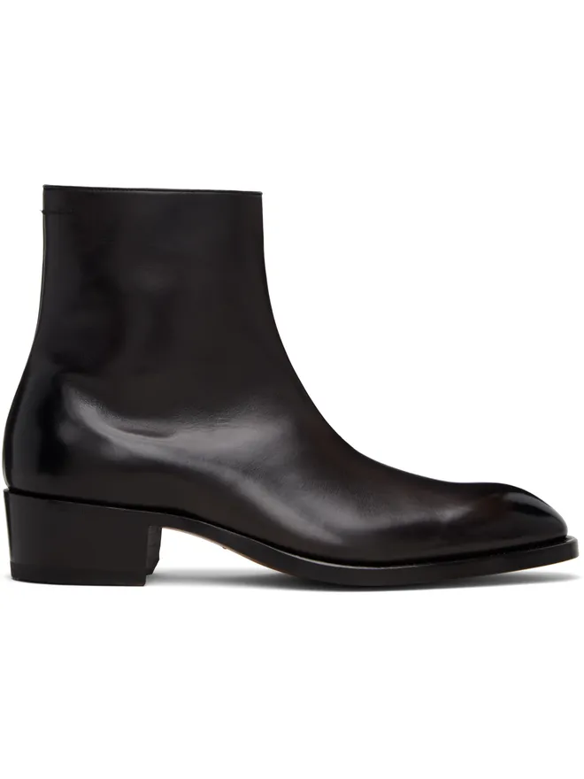 TOM FORD TOM FORD Vincent バーニッシュ レザー ブーツの商品画像