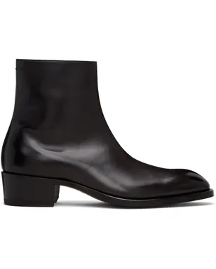 TOM FORD Vincent バーニッシュ レザー ブーツ - サムネイル1