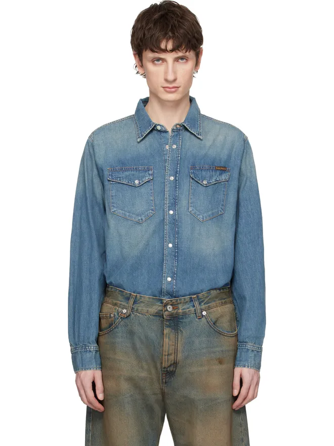 Nudie Jeans Nudie Jeans Gunnar デニムシャツの商品画像