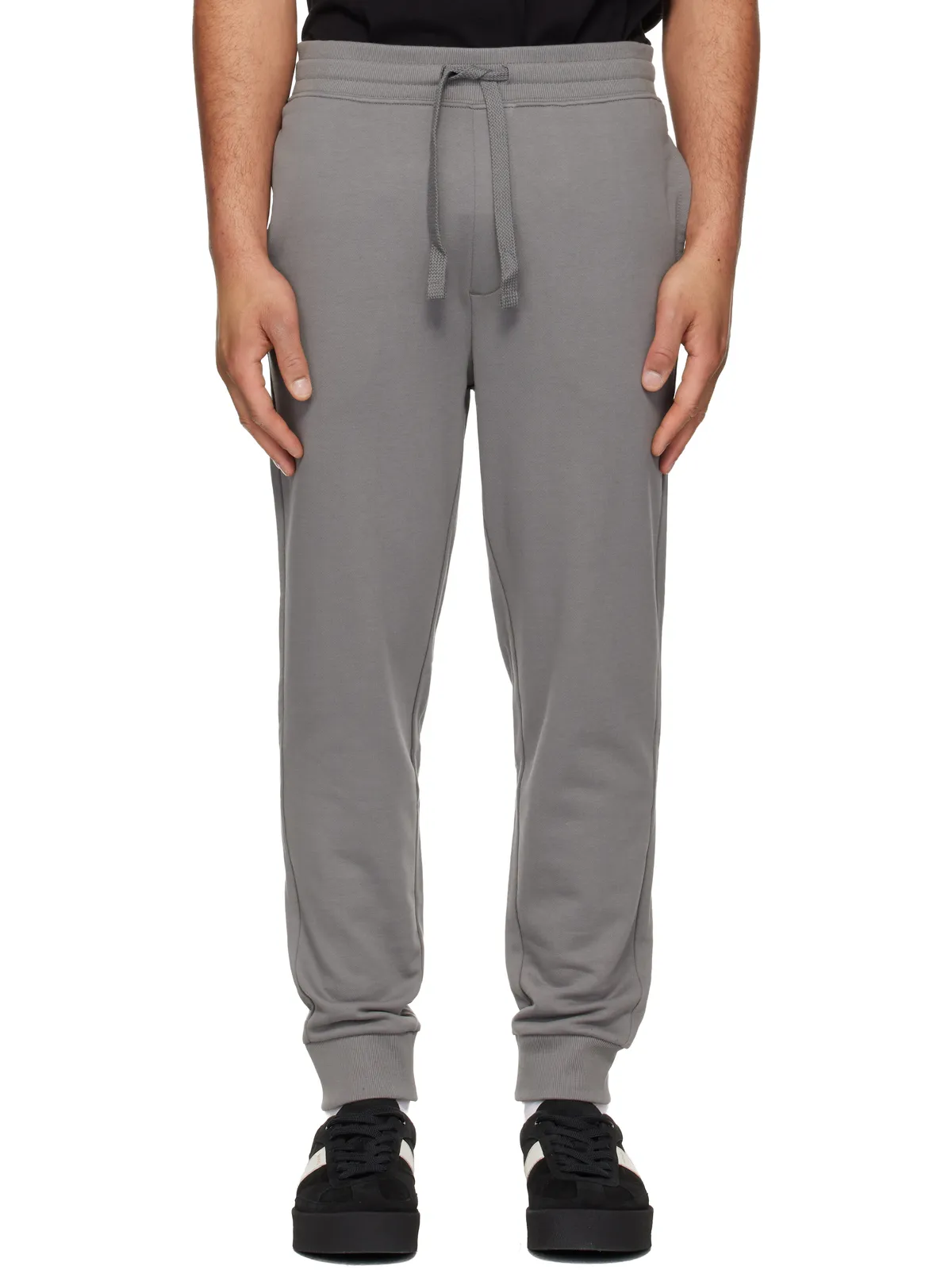Hugo Cuffed Cotton Terry Logo-Print スウェットパンツ - 画像1