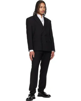 Hugo Extra-Slim-Fit ウールブレンド ツイル トラウザーズ - サムネイル4