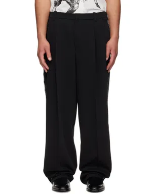 Hugo Pleat-Front Whipstitch Detail トラウザーズ - サムネイル1