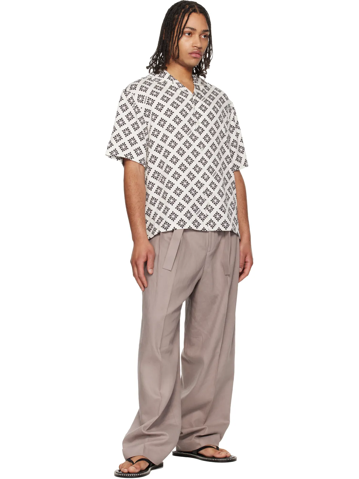 Hugo Oversize-Fit Statement プリントシャツ - 画像4