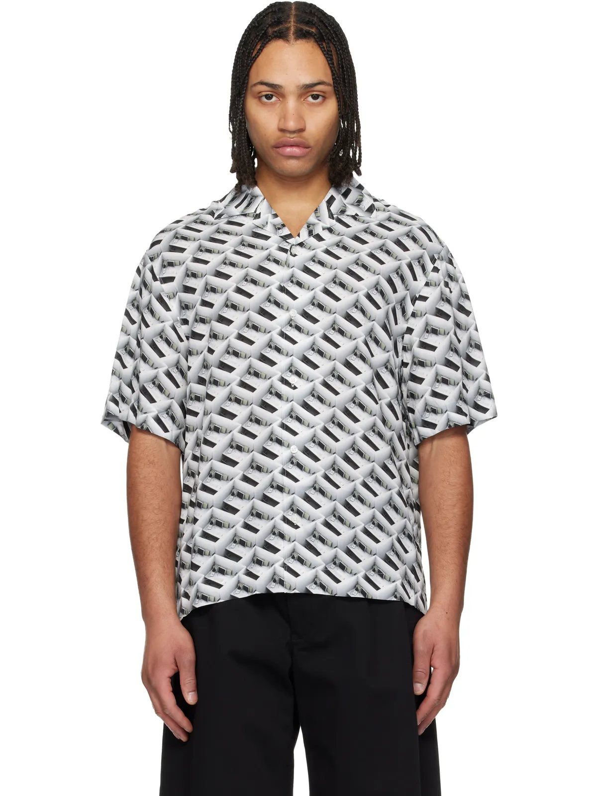 Hugo Statement Print オーバーサイズフィット シャツ - 画像1