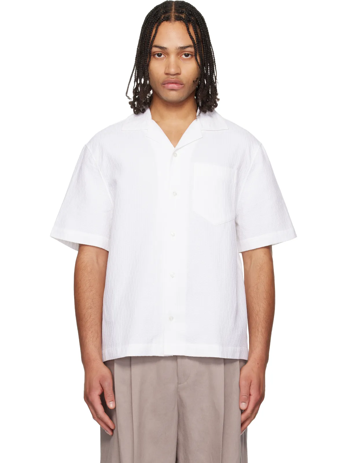 Hugo Oversized-Fit ストラクチャード コットン シャツ - 画像1