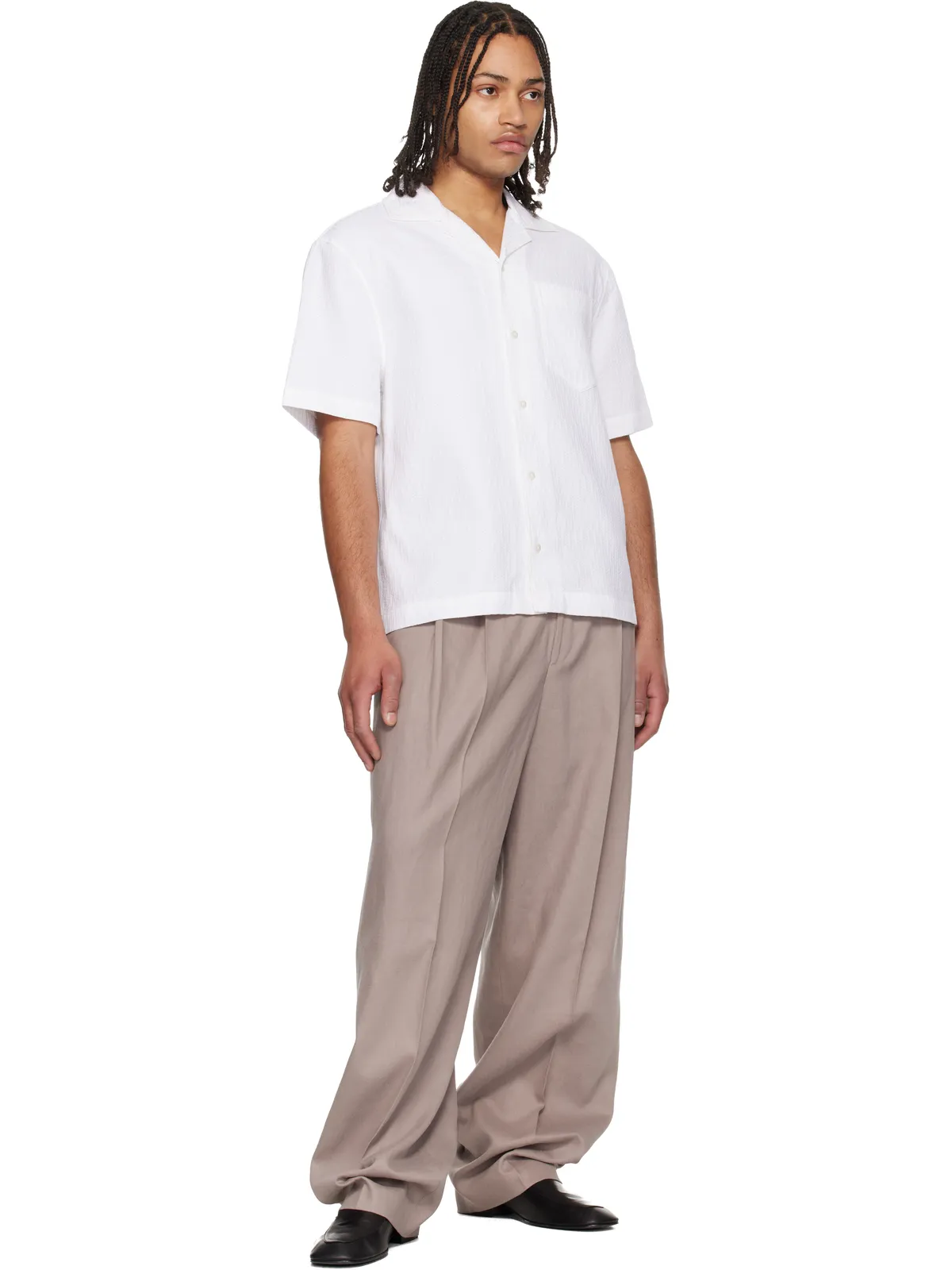 Hugo Oversized-Fit ストラクチャード コットン シャツ - 画像4