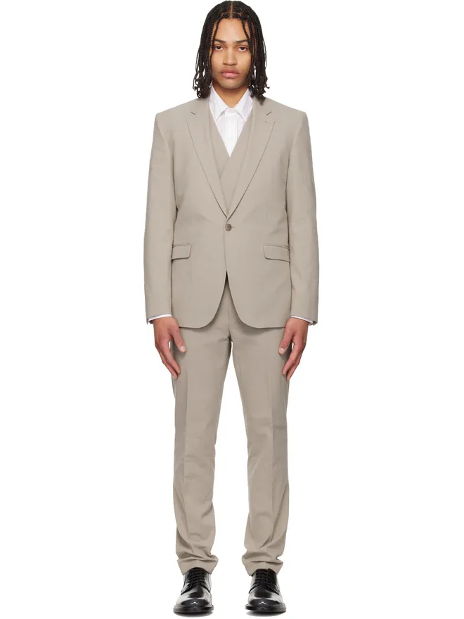 Hugo Hugo Three-Piece Extra-Slim-Fit ストレッチコットン シアサッカー スーツの商品画像