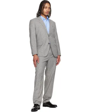 Hugo Modern-Fit シャークスキン ツーピーススーツ - サムネイル5
