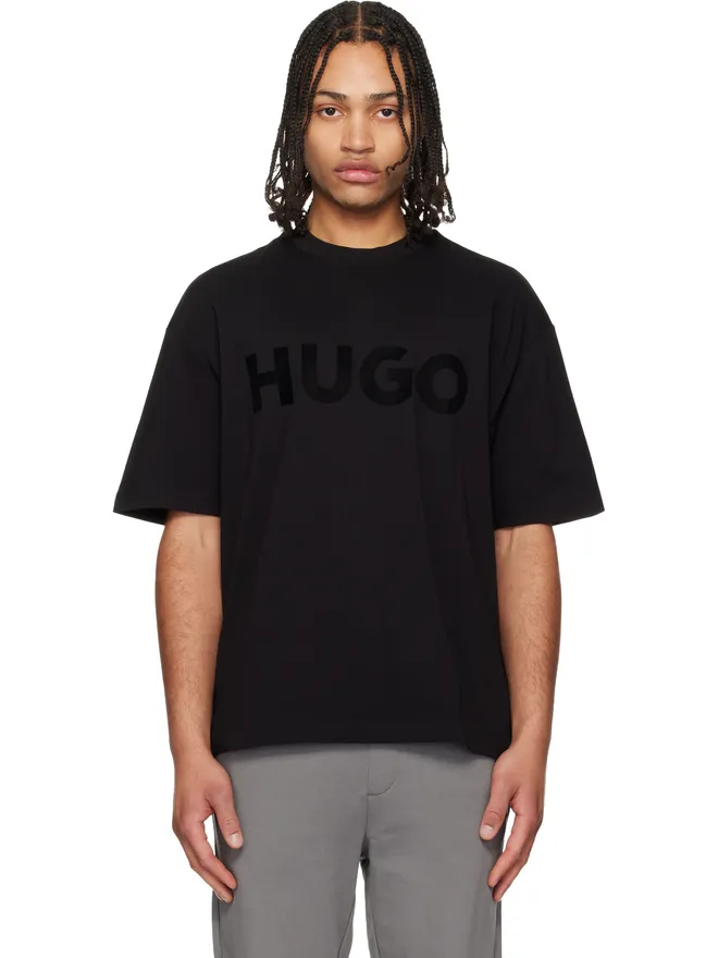 Hugo Hugo Cotton-Jersey ロゴ Tシャツの商品画像