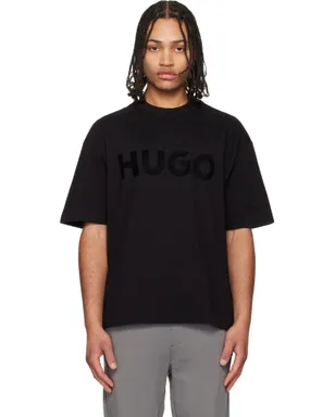 Hugo Cotton-Jersey ロゴ Tシャツ - サムネイル1