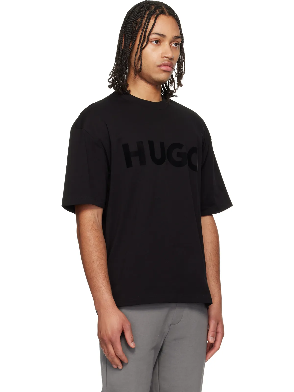 Hugo Cotton-Jersey ロゴ Tシャツ - 画像2
