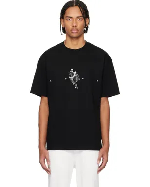 Hugo グラフィック アートワーク コットンジャージ Tシャツ - サムネイル1
