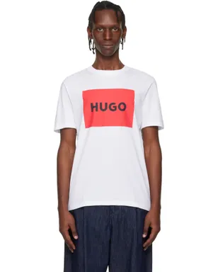 Hugo レギュラーフィット ロゴプリント Tシャツ - サムネイル1