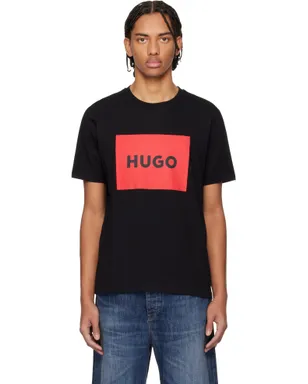 Hugo ロゴ コットンジャージ Tシャツ - サムネイル1