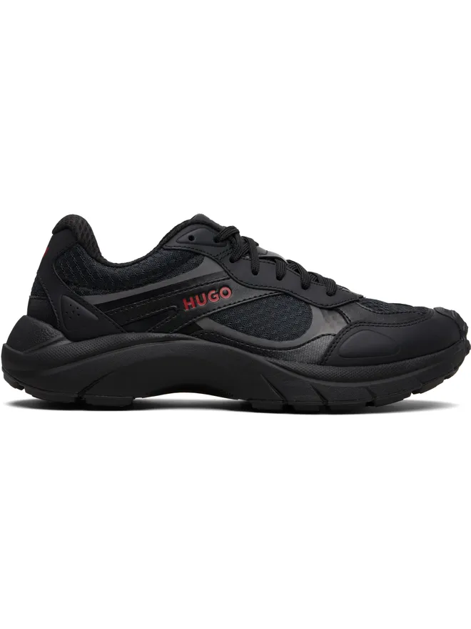Hugo Hugo ジャカード ジャージ フェイクレザー スニーカーの商品画像