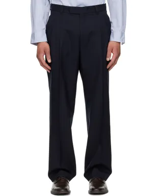 BOSS Tapered-Fit メランジ バージンウール トラウザーズ - サムネイル1