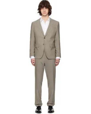 BOSS Micro-Patterned スリムフィット スーツ - サムネイル1