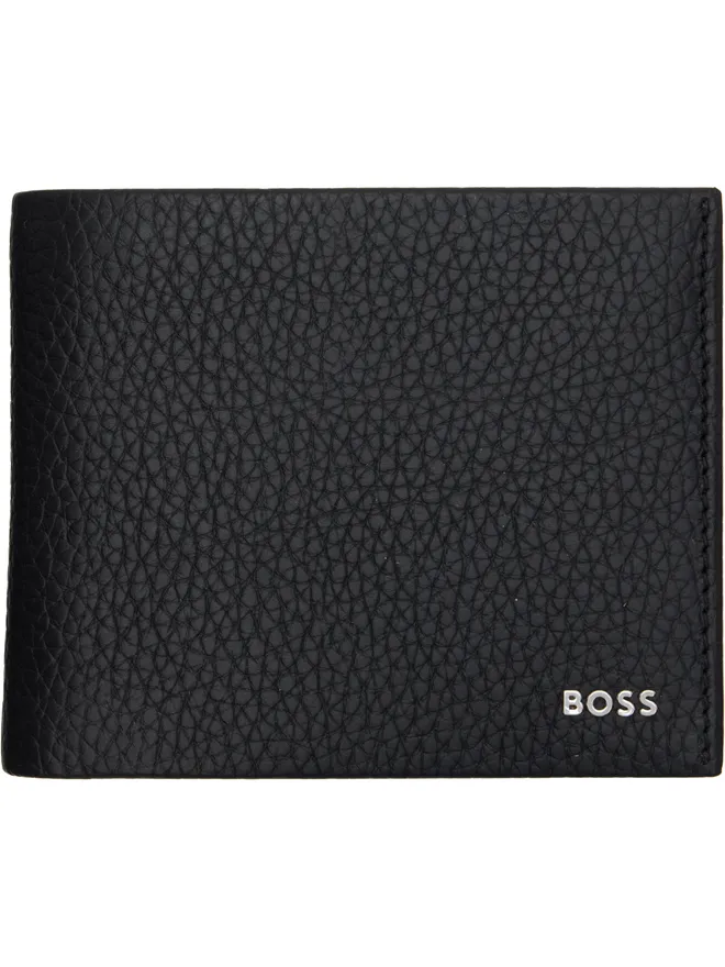 BOSS BOSS レタリングロゴ レザー 中ベラ付き二つ折り財布の商品画像