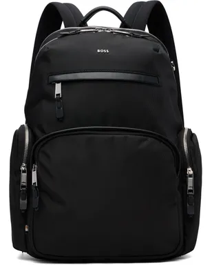 BOSS レザートリム レタリングロゴ バックパック - サムネイル1