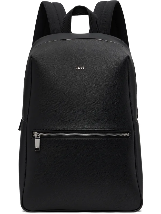 BOSS BOSS ロゴハードウェア グレインレザー バックパックの商品画像