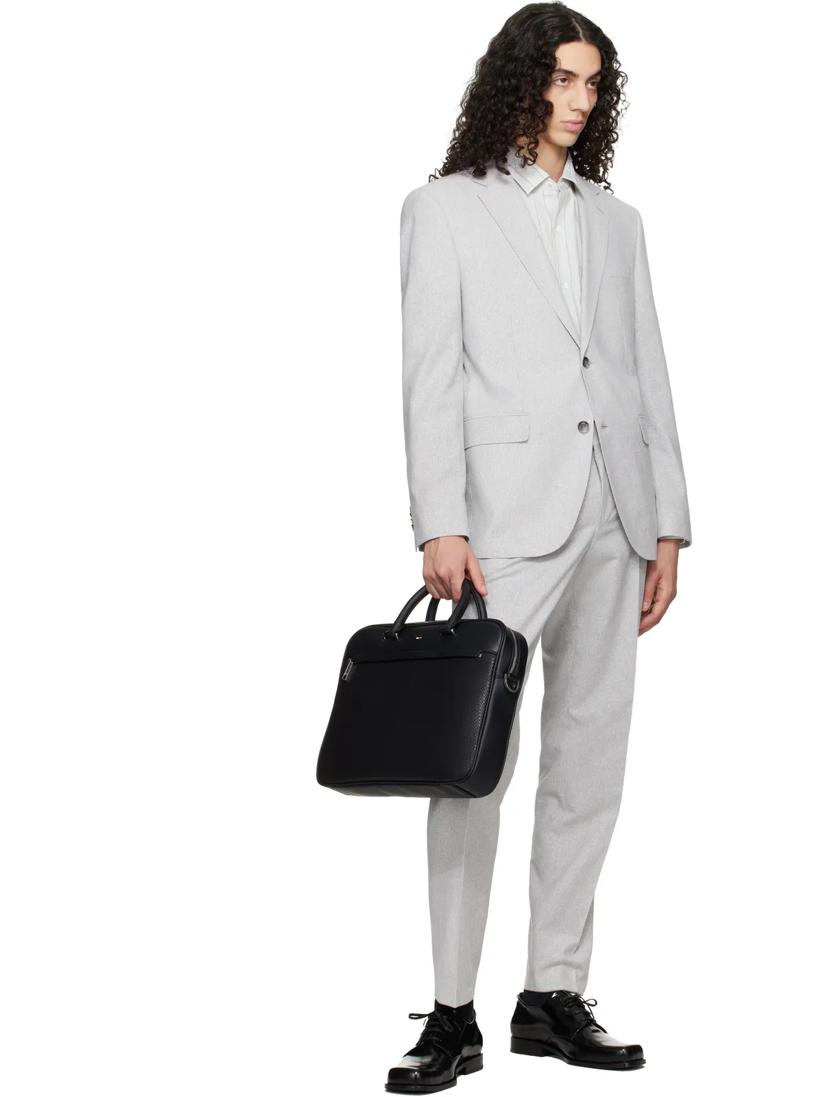 BOSS Monogram Print Document ブリーフケース - 画像4